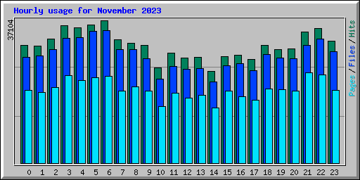Hourly usage for November 2023